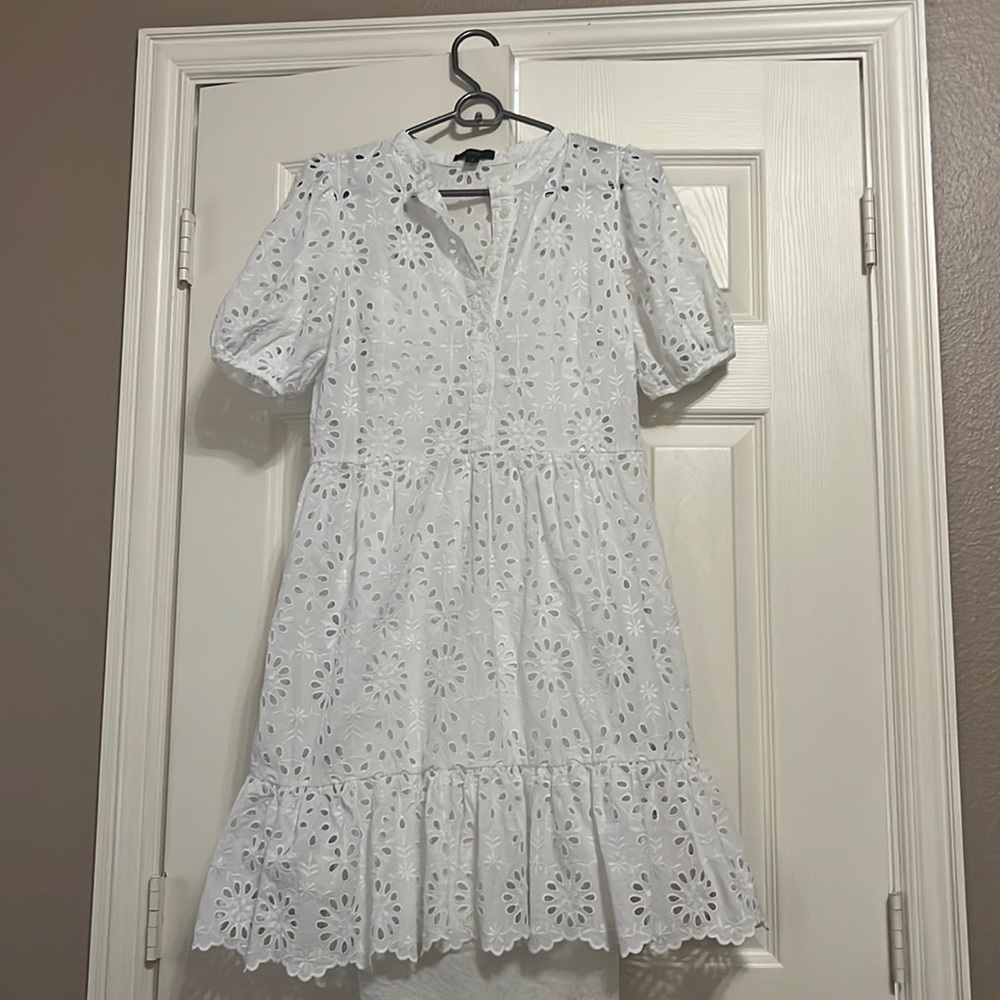 Like New White Jcrew Eyelet Dress